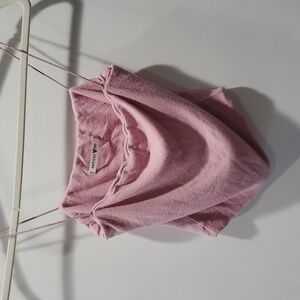 Baby pink well worn summer top ribbed pilling flaws on straps